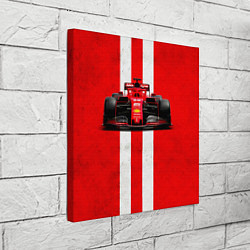 Холст квадратный Формула 1 на красном, цвет: 3D-принт — фото 2