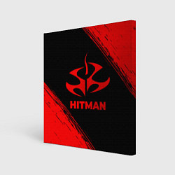 Картина квадратная Hitman - red gradient