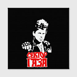 Холст квадратный Юрий Хой портрет трафаретом, цвет: 3D-принт — фото 2