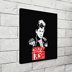 Холст квадратный Юрий Хой портрет трафаретом, цвет: 3D-принт — фото 2