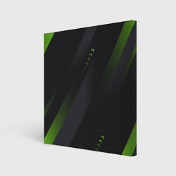 Холст квадратный Color black green, цвет: 3D-принт