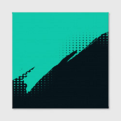 Холст квадратный Color black light blue, цвет: 3D-принт — фото 2