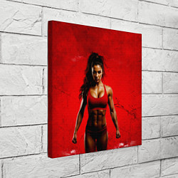 Холст квадратный Фитоняшка в красном, цвет: 3D-принт — фото 2