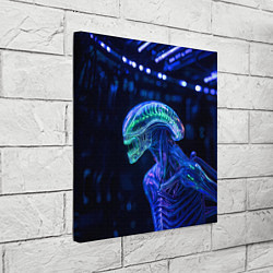 Холст квадратный Чужой с неоновой окраской, цвет: 3D-принт — фото 2