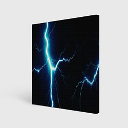 Холст квадратный Lightning light blue, цвет: 3D-принт
