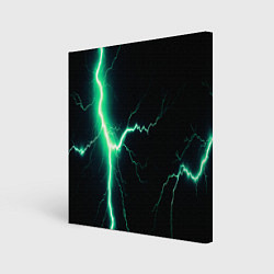 Холст квадратный Lightning turquoise, цвет: 3D-принт