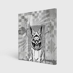 Холст квадратный Фенек в балахоне, цвет: 3D-принт