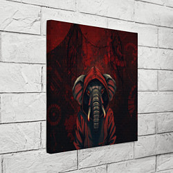 Холст квадратный Слон в балахоне, цвет: 3D-принт — фото 2