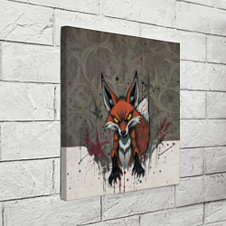 Холст квадратный Карикатурный лис, цвет: 3D-принт — фото 2