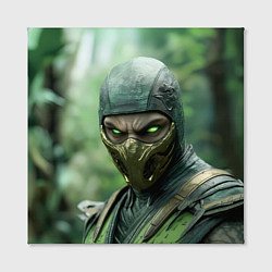 Холст квадратный Рептилия в классической маске, цвет: 3D-принт — фото 2