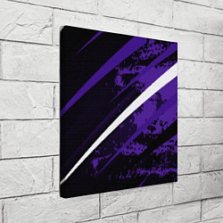 Холст квадратный Color black purple line, цвет: 3D-принт — фото 2