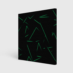 Холст квадратный Color light green line, цвет: 3D-принт