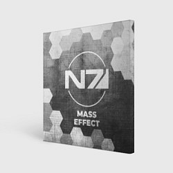 Холст квадратный Mass Effect - grey gradient, цвет: 3D-принт