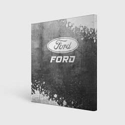 Холст квадратный Ford - grey gradient, цвет: 3D-принт