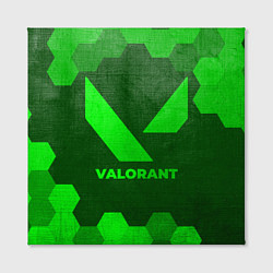 Холст квадратный Valorant - green gradient, цвет: 3D-принт — фото 2