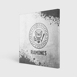 Холст квадратный Ramones - white gradient, цвет: 3D-принт