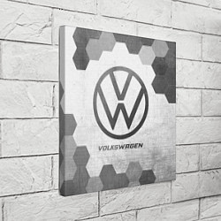 Холст квадратный Volkswagen - white gradient, цвет: 3D-принт — фото 2