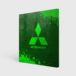Холст квадратный Mitsubishi - green gradient, цвет: 3D-принт