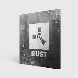 Холст квадратный Rust - grey gradient, цвет: 3D-принт