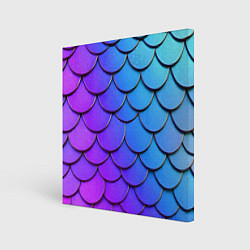Холст квадратный Градиент на чешуе, цвет: 3D-принт