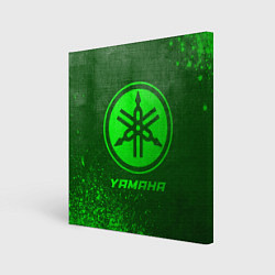 Холст квадратный Yamaha - green gradient, цвет: 3D-принт