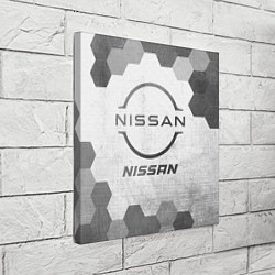 Холст квадратный Nissan - white gradient, цвет: 3D-принт — фото 2
