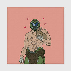 Холст квадратный Палач рока с кроликом, цвет: 3D-принт — фото 2