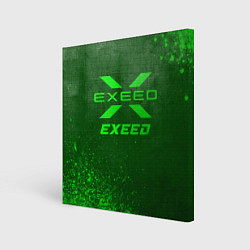 Холст квадратный Exeed - green gradient, цвет: 3D-принт
