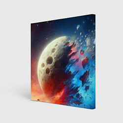 Холст квадратный Разрыв космического тела - нейроарт, цвет: 3D-принт