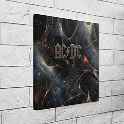 Холст квадратный ACDC лого из металла, цвет: 3D-принт — фото 2