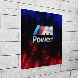 Холст квадратный Неоновый БМВ спорт, цвет: 3D-принт — фото 2