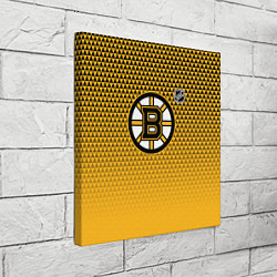 Холст квадратный Бостон Брюинз - паттерн треугольников, цвет: 3D-принт — фото 2