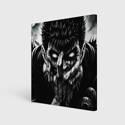 Холст квадратный Гэтс берсерк закрывает лицо, цвет: 3D-принт