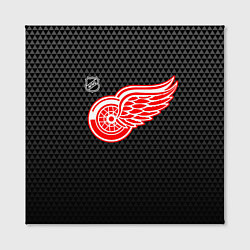 Холст квадратный Детройт Ред Уингз - черные треугольники, цвет: 3D-принт — фото 2