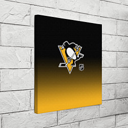 Холст квадратный Питтсбург Пингвинз - градиент, цвет: 3D-принт — фото 2