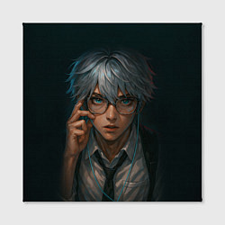 Холст квадратный Стильный мужчина в очках, цвет: 3D-принт — фото 2