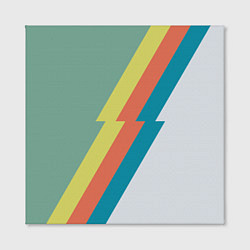 Холст квадратный Рок молния Боуи весенняя палитра, цвет: 3D-принт — фото 2