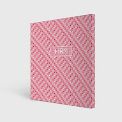 Холст квадратный Плавающий эффект - Фирм розовый, цвет: 3D-принт