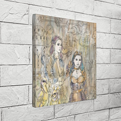 Холст квадратный Девушки стимпанк, цвет: 3D-принт — фото 2
