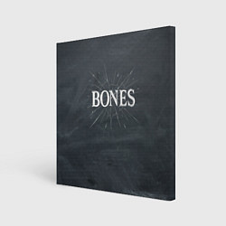 Холст квадратный Bones разбитое стекло, цвет: 3D-принт