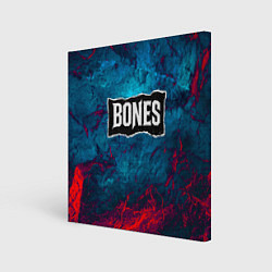 Холст квадратный Логотип Bones, цвет: 3D-принт