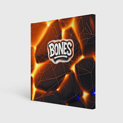 Холст квадратный Bones лого в уличном стиле, цвет: 3D-принт