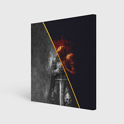 Холст квадратный Темный рыцарь в унынье, цвет: 3D-принт