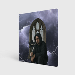 Холст квадратный Bones в стиле готики, цвет: 3D-принт