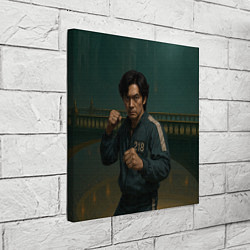 Холст квадратный Игрок 218 в боевой стойке, цвет: 3D-принт — фото 2