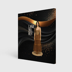 Холст квадратный Lana Del Rey в ретро платье, цвет: 3D-принт