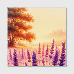 Холст квадратный Поле цветочное, цвет: 3D-принт — фото 2