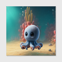 Холст квадратный Блуберрини Октопусини мем, цвет: 3D-принт — фото 2