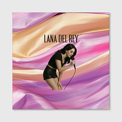 Холст квадратный Lana Del Rey поет в микрофон, цвет: 3D-принт — фото 2