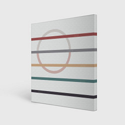 Холст квадратный Stripes and circle, цвет: 3D-принт